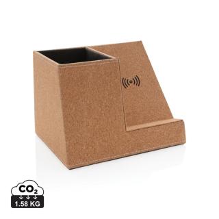 XD Collection Cork pen holder and 5W wireless charger 