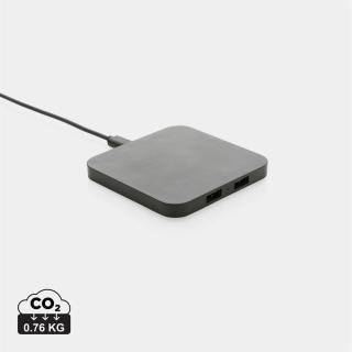 XD Collection RCS recycled plastic 10W Wireless charger with USB Ports 