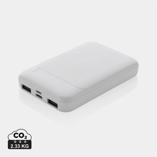 XD Collection RCS recycled plastic 5.000 mAh powerbank White