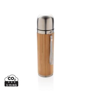 XD Collection Bamboo vacuum travel flask 