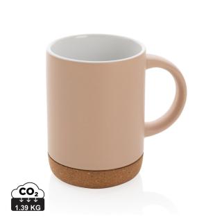 XD Collection Ceramic mug with cork base 280ml. 