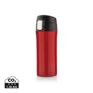 XD Collection RCS Recycled stainless steel easy lock vacuum mug Red