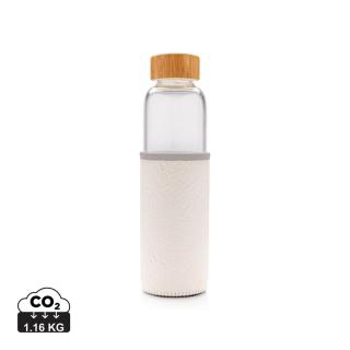 XD Collection Glass bottle with textured PU sleeve 
