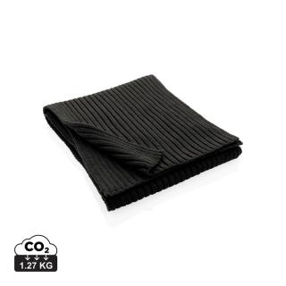 XD Collection Impact AWARE™ Polylana® knitted scarf 180 x 25cm Black