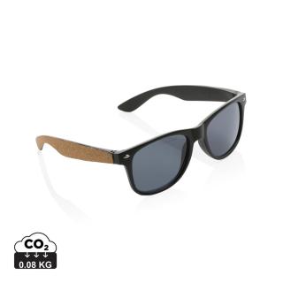 XD Collection GRS recycled PC plastic sunglasses with cork 