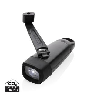 XD Collection Lightwave USB-Taschenlampe mit Kurbel aus RCS rPlastik 