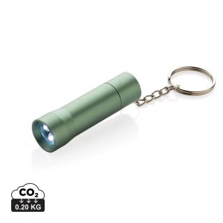 XD Collection Flash RCS recycled aluminium keychain torch Green