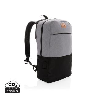 XD Collection Moderner 15.6" USB & RFID Laptop-Rucksack, PVC-frei 