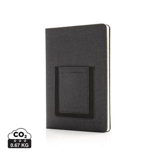 XD Collection Deluxe A5 Notebook with phone pocket 