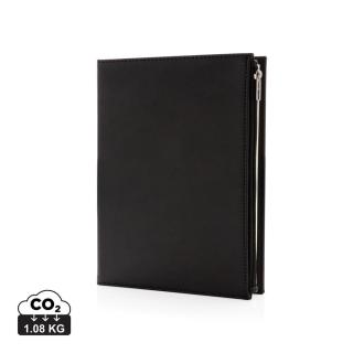 Swiss Peak A5 PU notebook with zipper pocket 