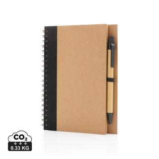 XD Collection Kraft spiral notebook with pen 