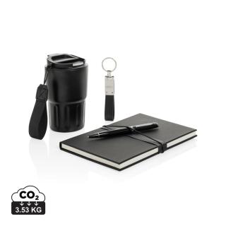 Swiss Peak RCS certified deluxe business gift set w/ tumbler 