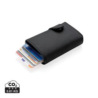 XD Collection Standard aluminium RFID cardholder with PU wallet 