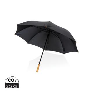 XD Collection 27" Impact AWARE™ RPET 190T auto open bamboo umbrella 