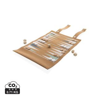 XD Collection Britton faltbares Backgammon und Damespiel Set aus Kork 