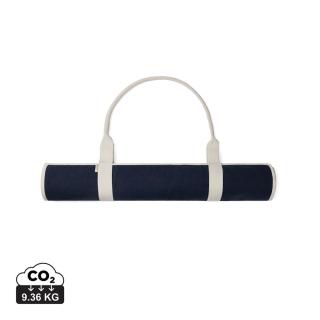 VINGA Volonne AWARE™ Strandmatte aus recyceltem Canvas, Marineblau Marineblau, Crèmefarben