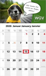 1-Monatskalender (Einblatt): Praktischer Überblick mit dreisprachigem Kalendarium und großzügiger Werbefläche – inklusive 4C-Digitaldruck 