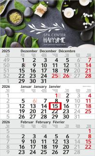 3-Monatskalender (Einblatt): Preiswerter Einblatt-Monatskalender mit modernem Design, großzügiger Werbefläche und brillanter Werbung – inklusive 4C-Digitaldruck 