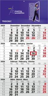 4-Monatskalender (Einblatt): Hochwertiger Einblatt-Monatskalender mit großzügiger Werbefläche und hellgrauem Kalendarium – inklusive 4C-Digitaldruck 