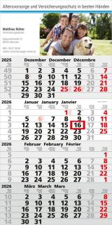 4-Monatskalender (Einblatt): Portooptimierter Einblatt-Monatskalender mit perforierten Blättern, großzügiger Werbefläche und hochwertiger Werbung – inklusive 4C-Digitaldruck 