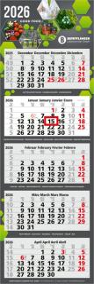 5-Monatskalender (Mehrblock): Klassischer Mehrblock-Monatskalender mit viersprachigem Kalendarium, großzügiger Werbefläche und hochwertiger Werbung – inklusive 4C-Digitaldruck 