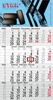 4-Monatskalender (Einblatt): Preiswerter Einblatt-Monatskalender mit großzügiger Werbefläche und modernem Design, individuell gestaltbar – inklusive 4C-Digitaldruck 