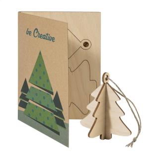 FestiCard Kraft Christmas card, star 