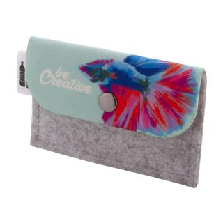 CreaFelt Money custom purse White/grey