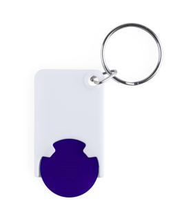 Trolex trolley coin keyring Blue/white