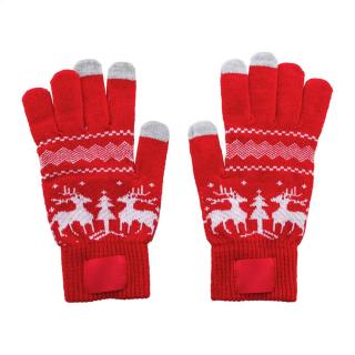 Skandihand Weihnachtliche Touchscreen-Handschuhe Rot