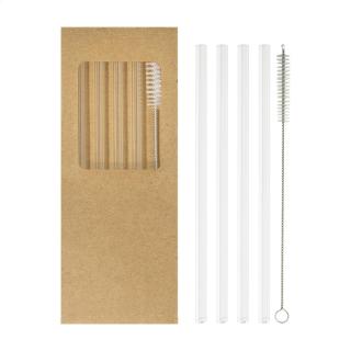 Borosip glass straw set 
