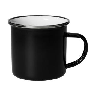Enamel cup "Cozy", black 