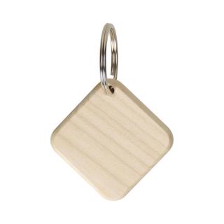 Square wooden keyring "Maple" 