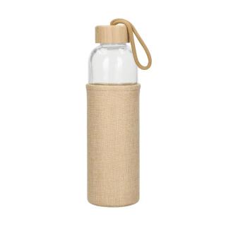 Glasflasche mit Hülle "Natural", 0,7l 
