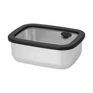 Stainless steel lunch box with glass lid "RILO", 550 ml 