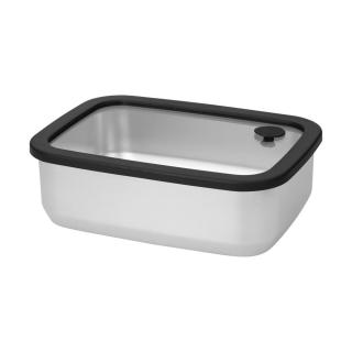 Stainless steel lunch box with glass lid "RILO", 1100 ml 