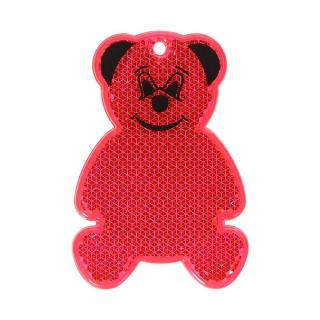 Reflector "Bear" Transparent pink
