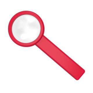 Magnifying glass with handle "Handle 5 x" American red