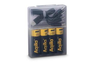 Aqiila Rechargeable USB-C Batteries AA 2000mAh 4-pack Black