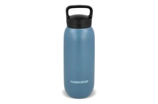 InSideOut Waterdrop Allround-Thermoflasche mit Trinkaufsatz 600 ml Graublau