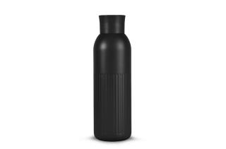 InSideOut Sagaform Tekla Push Stahlisolierflasche mit Druckverschluss (recycelt) 500 ml Schwarz