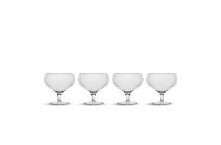 Billi coupe glass set of 4 Transparent