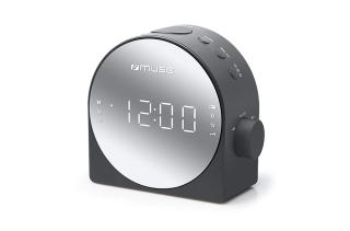 M-186 | Muse clock radio FM mirror Dark grey