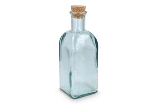 InSideOut Square Recycelte Glaswasserflasche ReuuZ mit Korkverschluss 500ml 