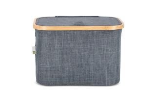 InSideOut faltbarer Korb mit Deckel Sogne 38 x 26 x 25cm rPET Dunkelgrau