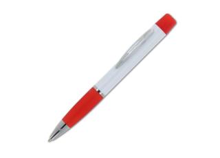 Kugelschreiber Hawaii mit dreifarbigem Textmarker Weiß/rot