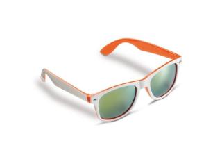 Sonnenbrille Jeffrey, zweifarbig UV400 Orange/weiß