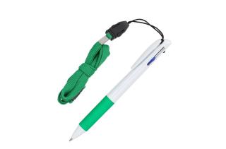 3 Colour pen with grip and keycord 