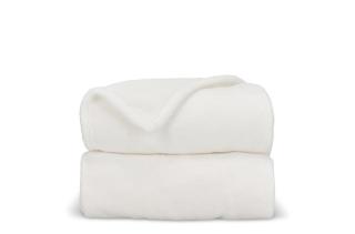 Korallenfleece-Decke OEKO-TEX®  Sublimation 130 x 170 cm 270 g/m² Weiß