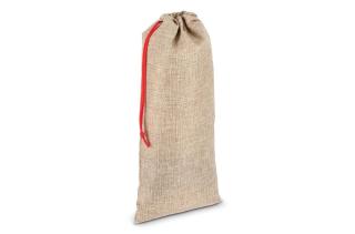 Jute-style bottle pouch 14 x 34 cm 